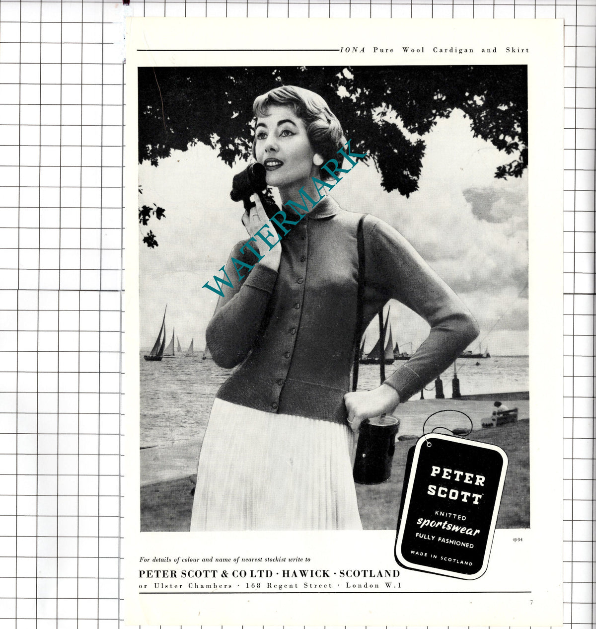 Peter Scott & Co Ltd Hawick Scotland - 1957 Advert