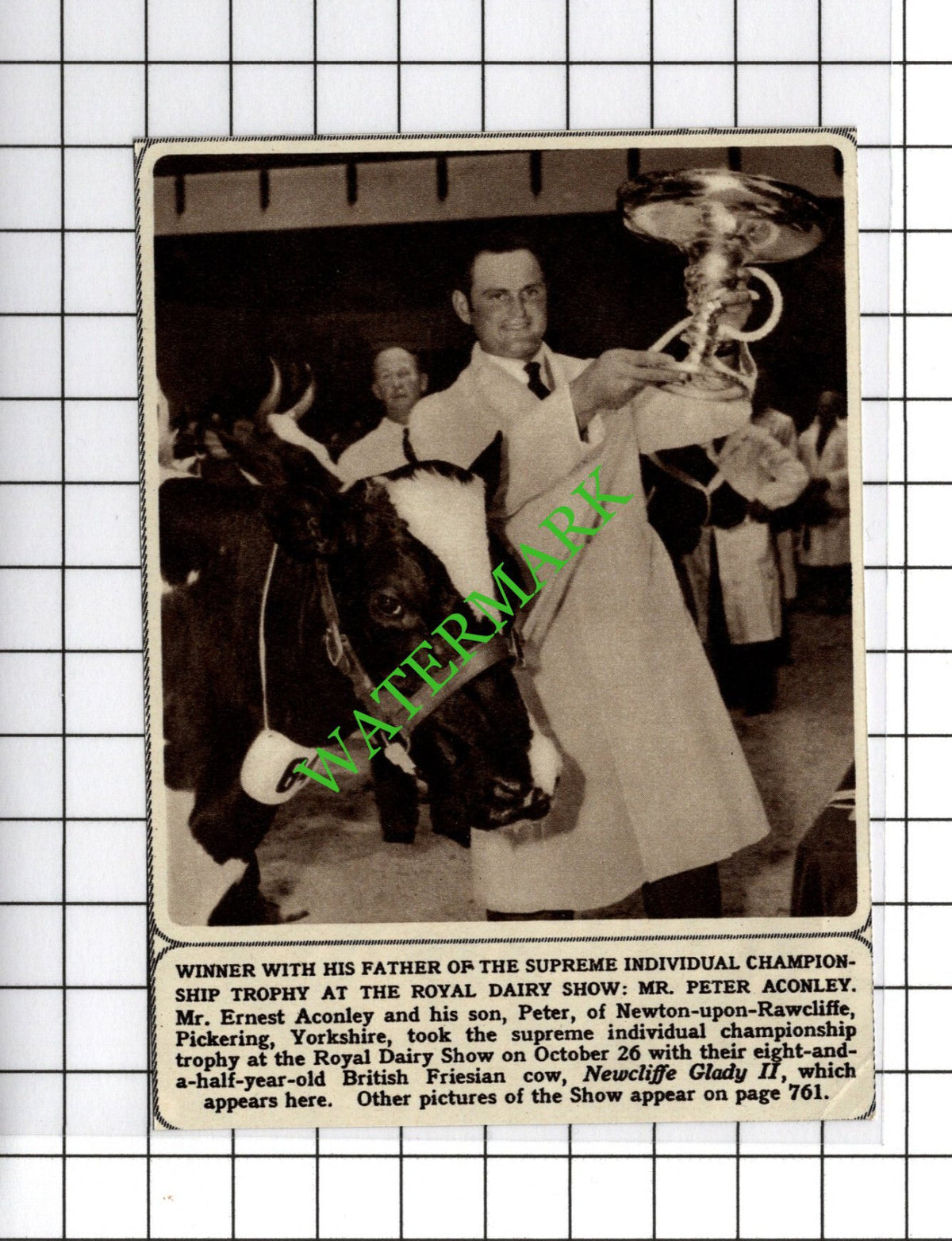 Mr Peter Aconley Ernest Newton-upon-Rawcliffe Pickering - 1961 Cutting