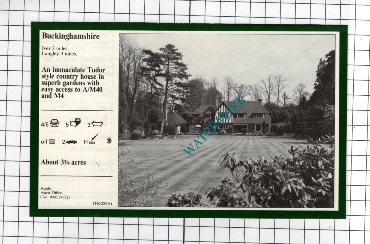 Chilfrome Dorset Rectory / Iver Buckinghamshire - 1981 House Sale Advert