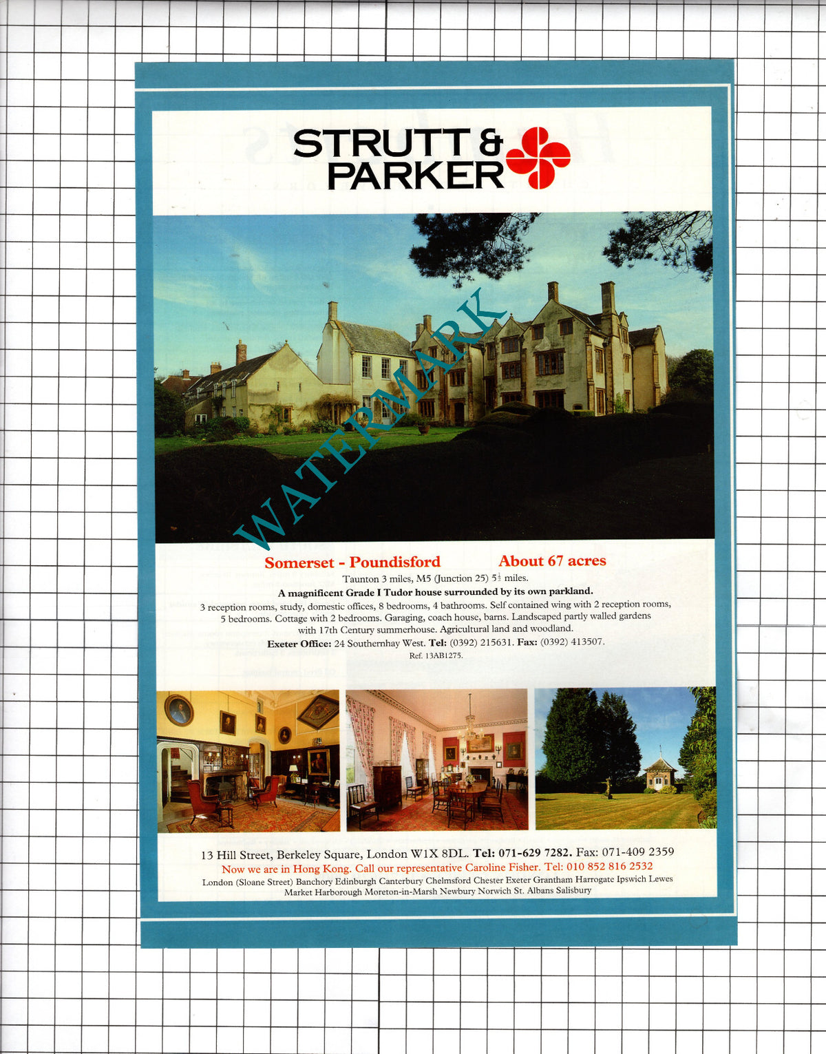 Poundisford Somerset - c.1994 House Sale Advert