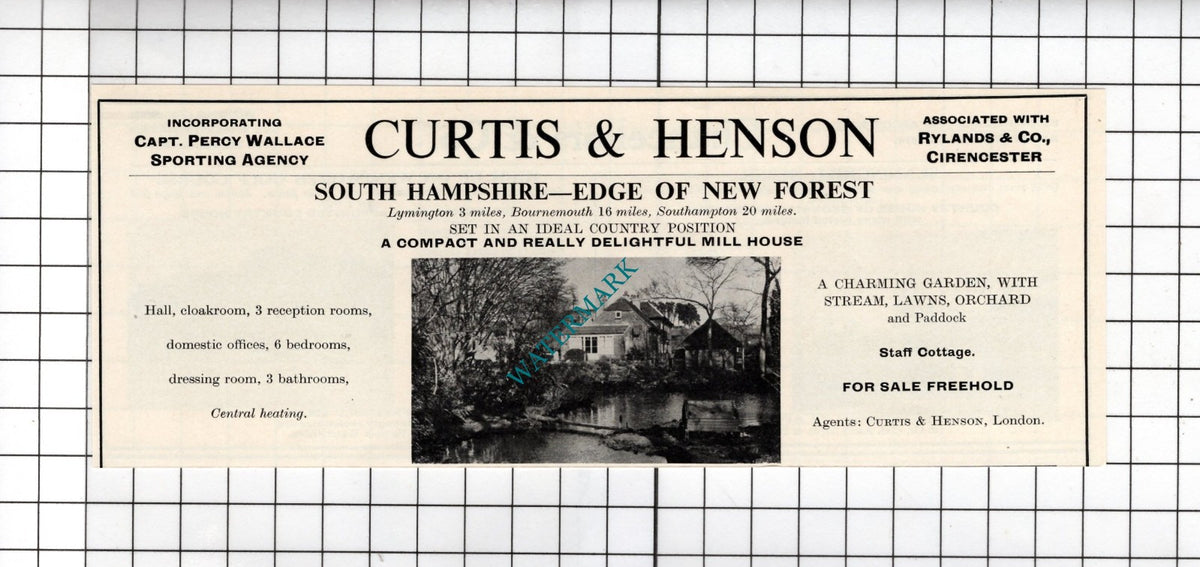 Lymington Hampshire Mill House Sale Advert - 1967