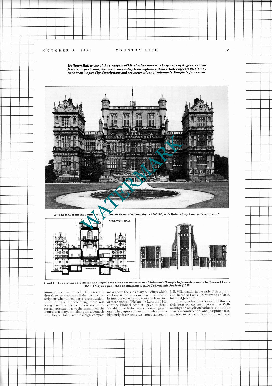 Wollaton Hall Nottingham - 1991 Article / Print
