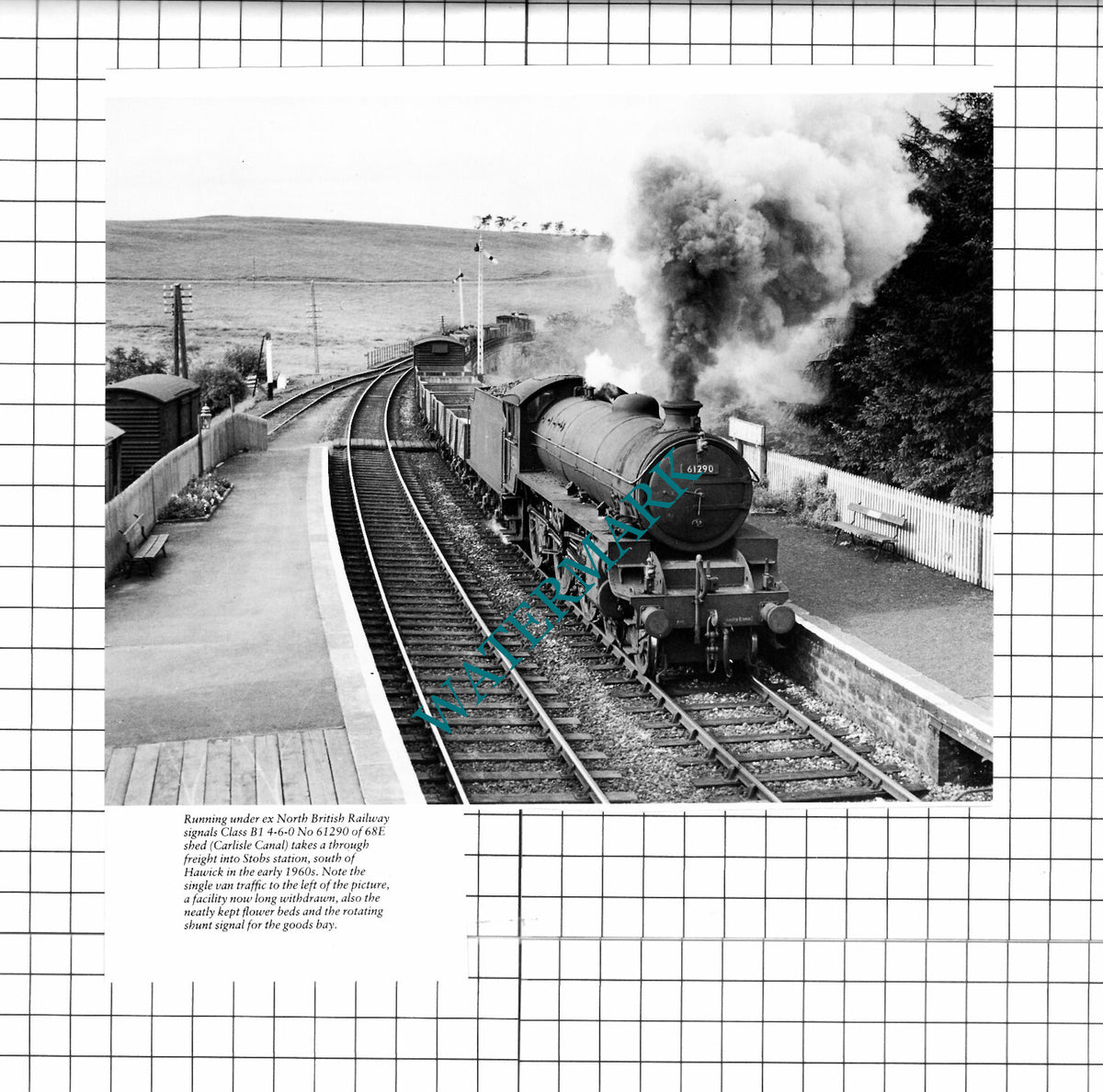 Stobs Railway Station Engine No 61290 - Cutting
