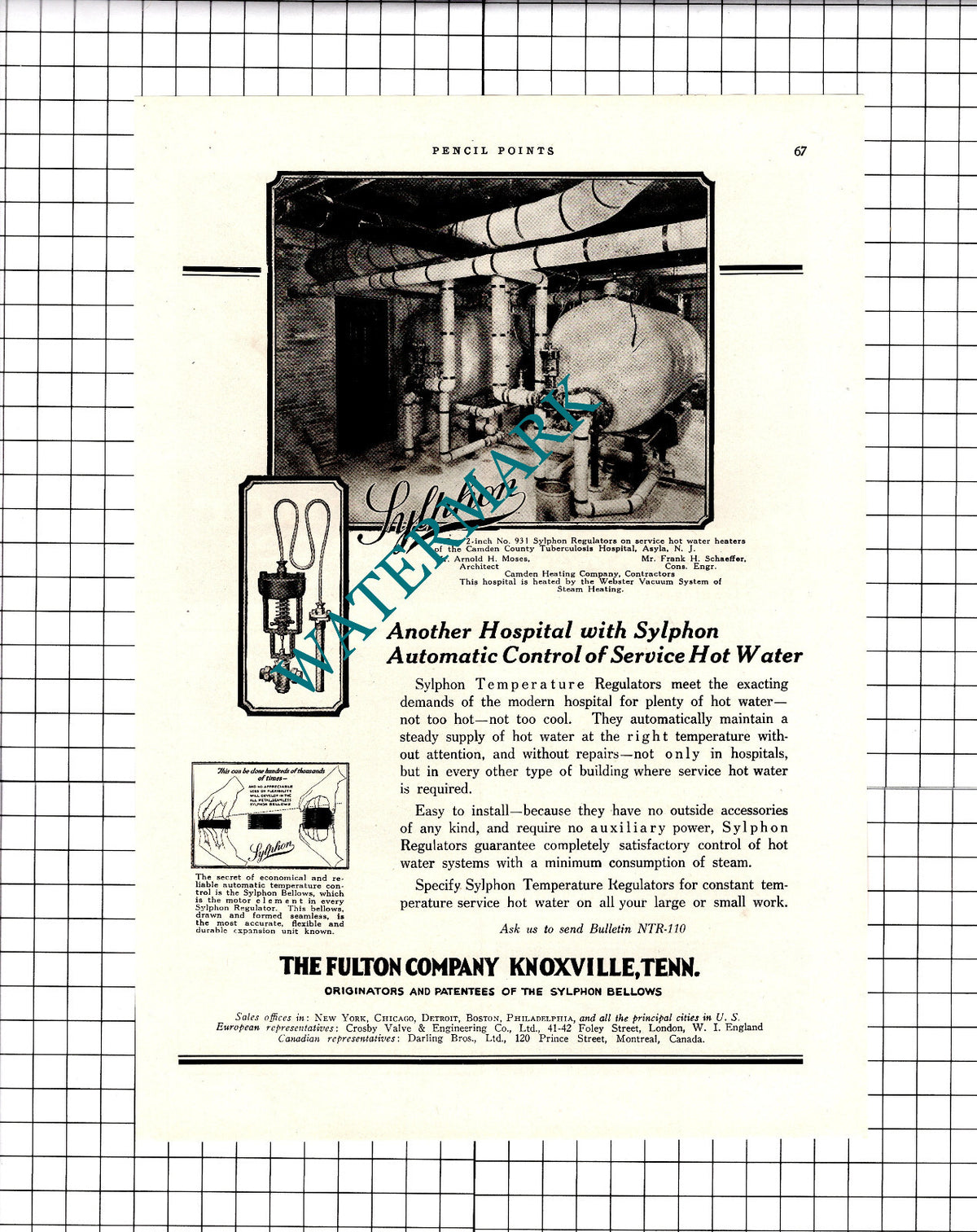 Camden County Tuberculosis Hospital Asyla New Jersey - 1926 Advert / Print