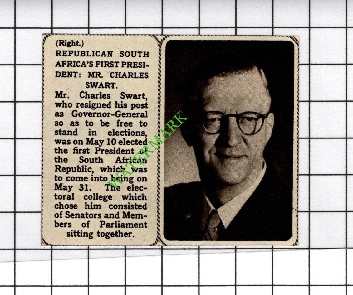 Mr Charles Swart - 1961 SMALL Cutting