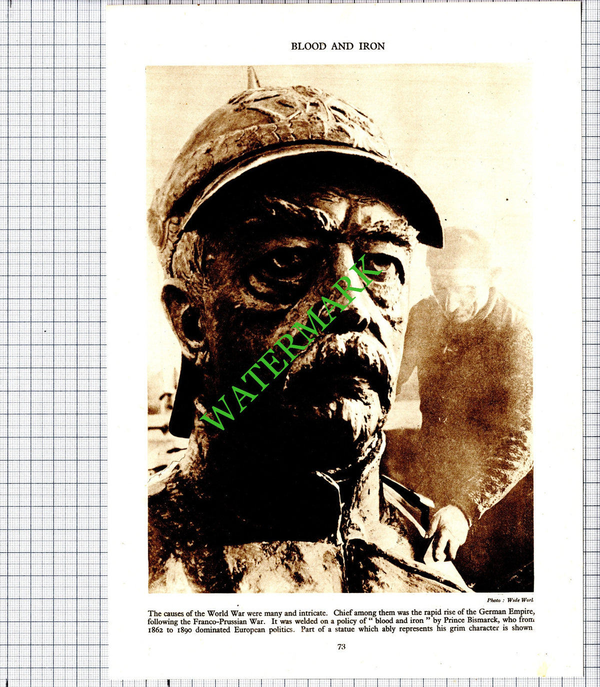 Prince Bismarck Statue Sculptor - c.1936 Cutting / Print