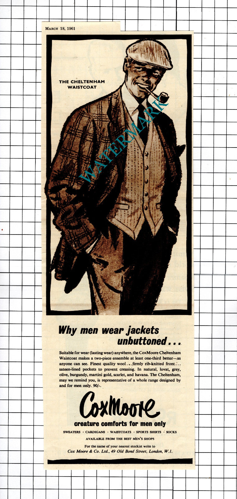 CoxMoore Cox Moore & Co Ltd London - 1961 Advert