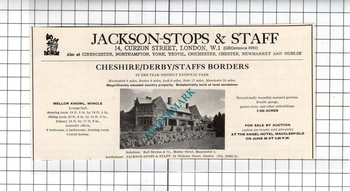 Mellor Knowl Wincle Cheshire - 1967 Small House Advert