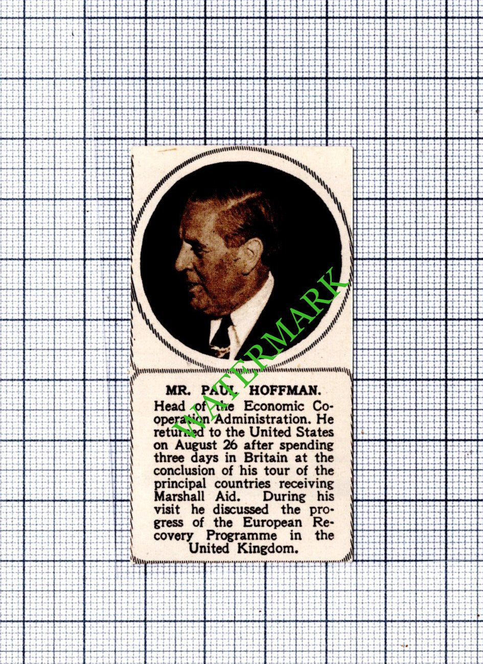 Mr Paul Hoffman - 1949 SMALL Cutting