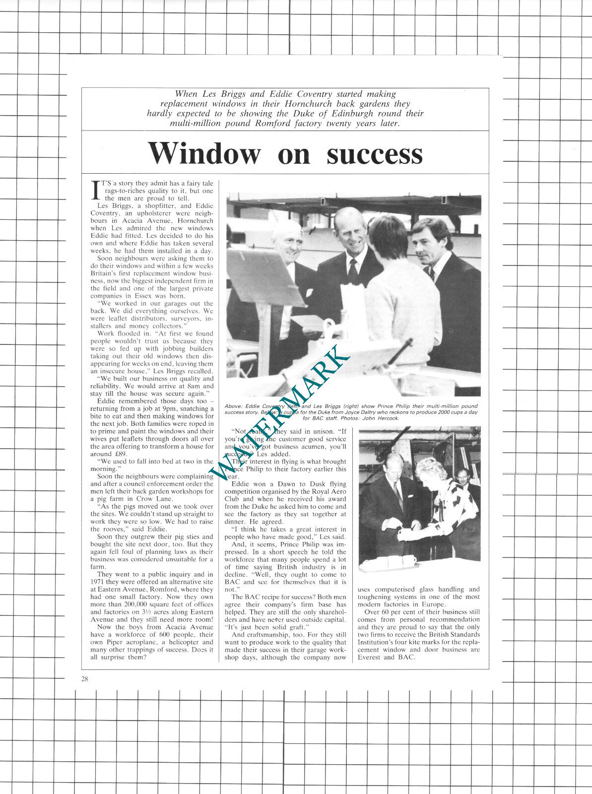 Eddie Coventry Les Briggs Hornchurch Essex - 1986 Clipping / Print