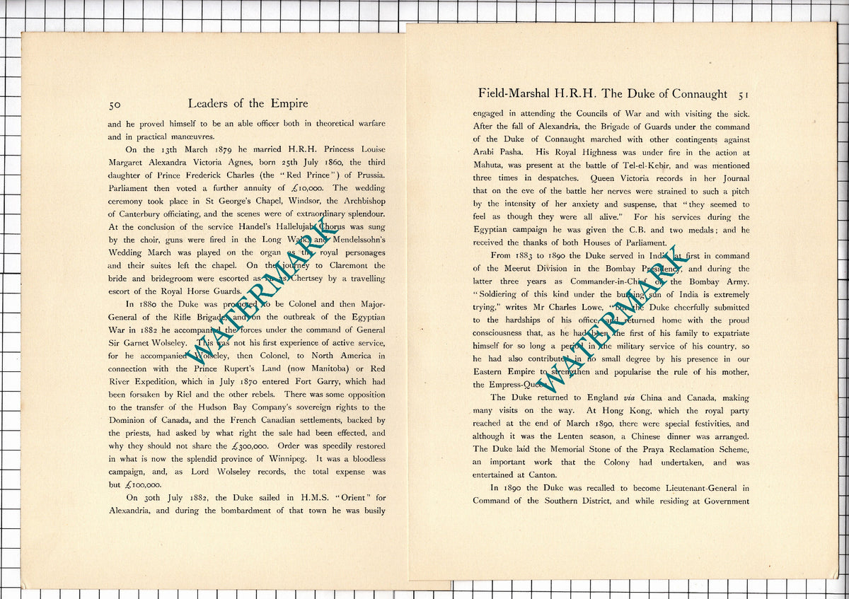 Prince Arthur William Patrick Albert Duke Of Connaught - 1920s Article / Print
