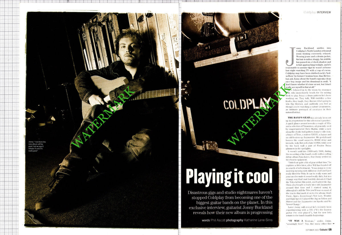 Coldplay Johnny Buckland - 2001 Article