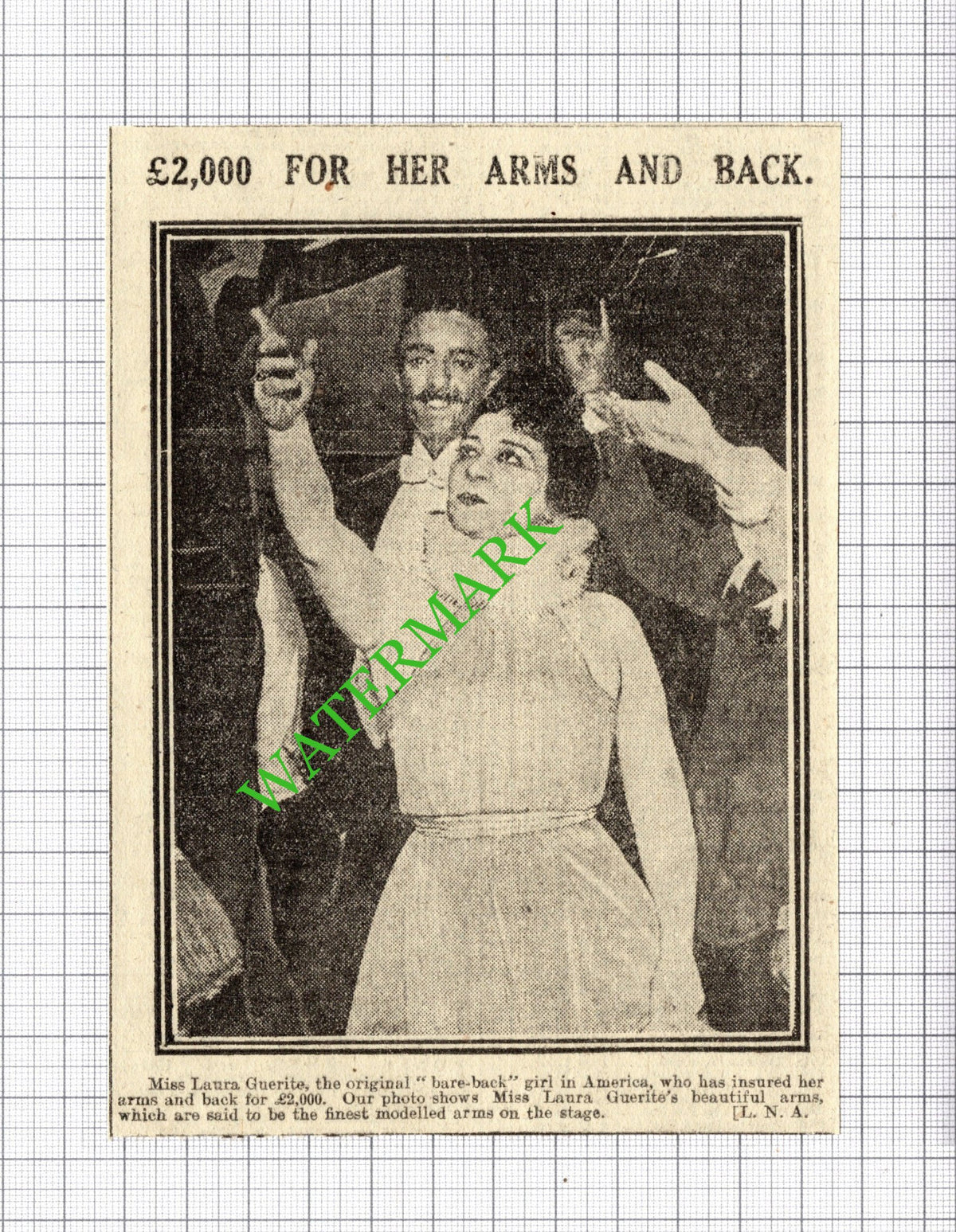 Miss Laura Guerite - 1916 News Cutting