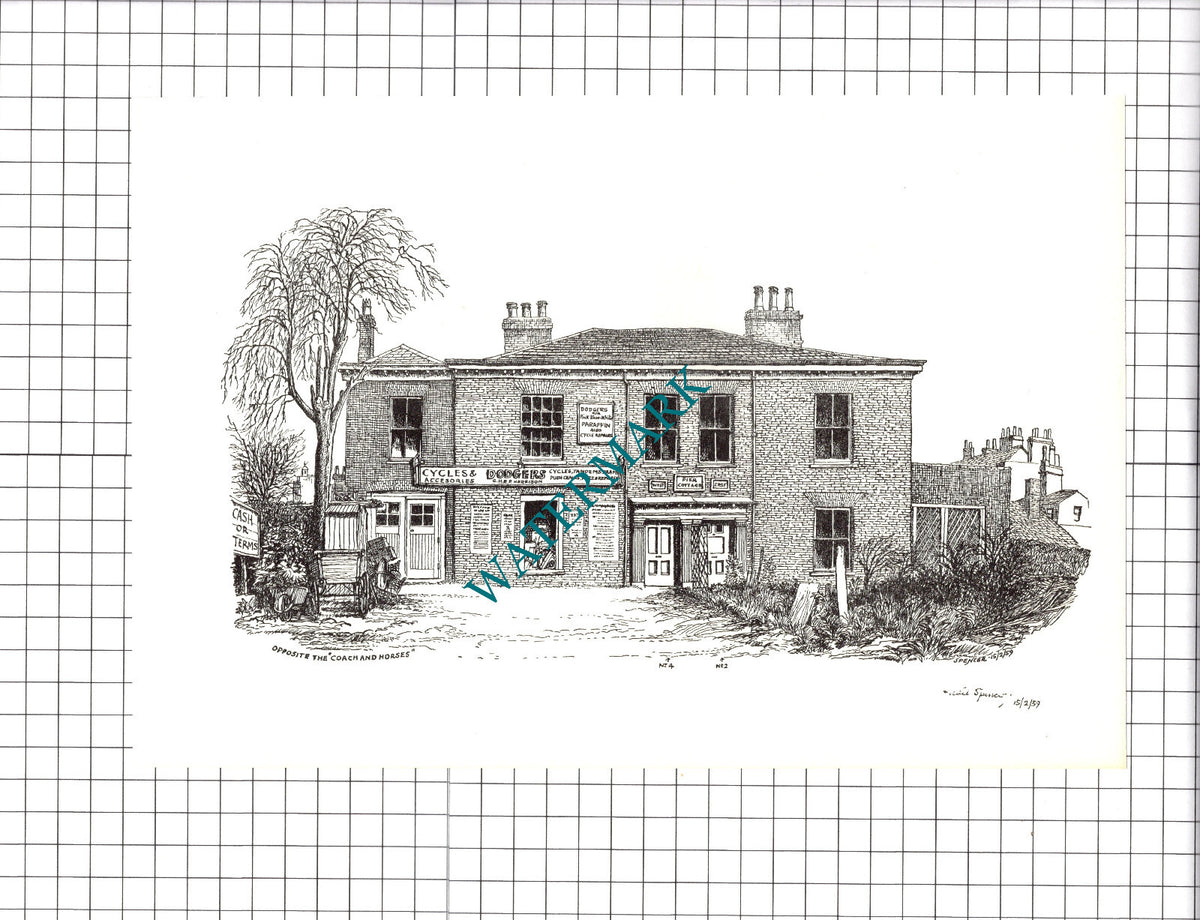 Pier Cottage Norwich Norfolk Dodgers Cycles Kerrison - 1980's Print / Clipping
