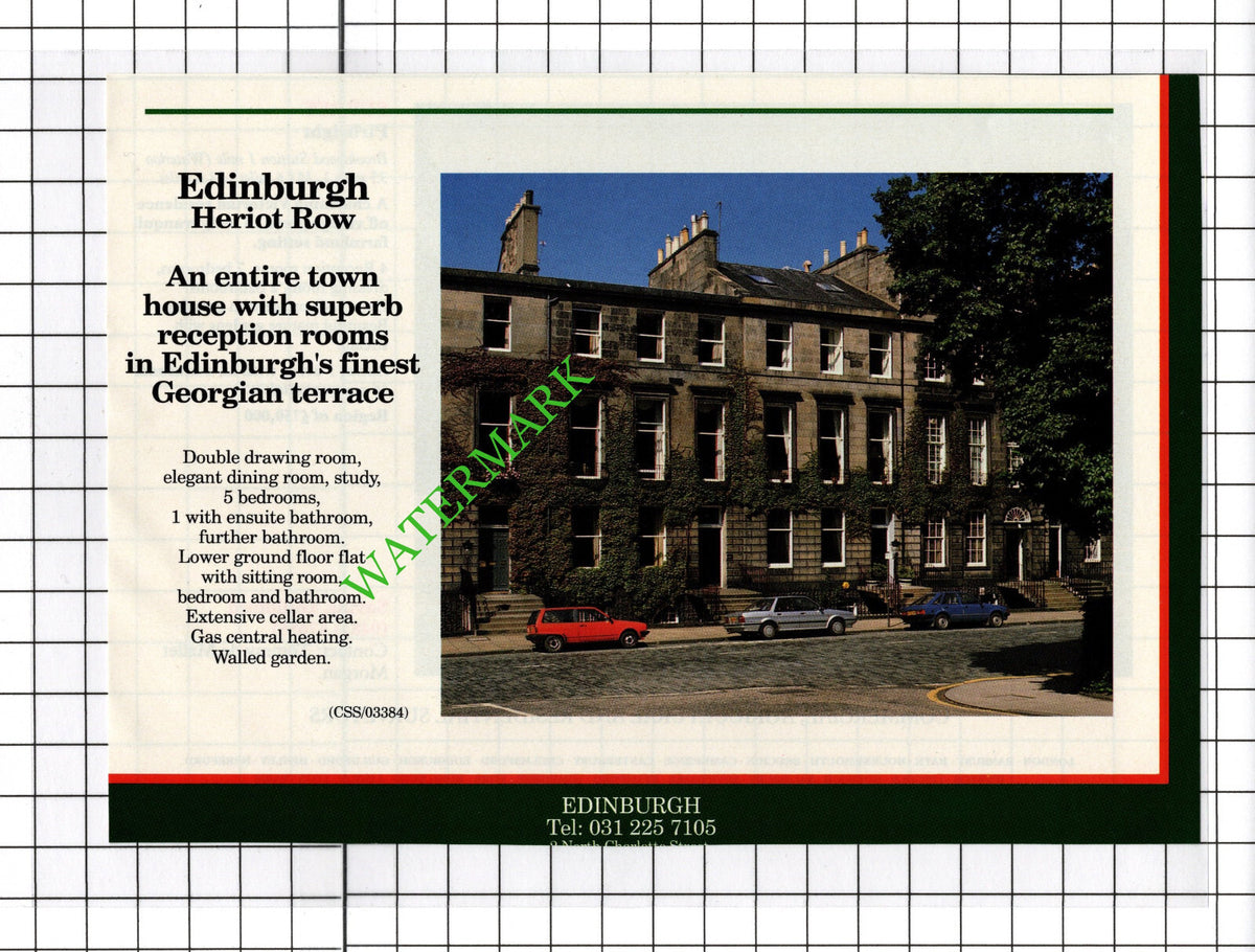 Pirbright Surrey / Heriot Row Edinburgh House Sale Advert - c.1991 Cutting