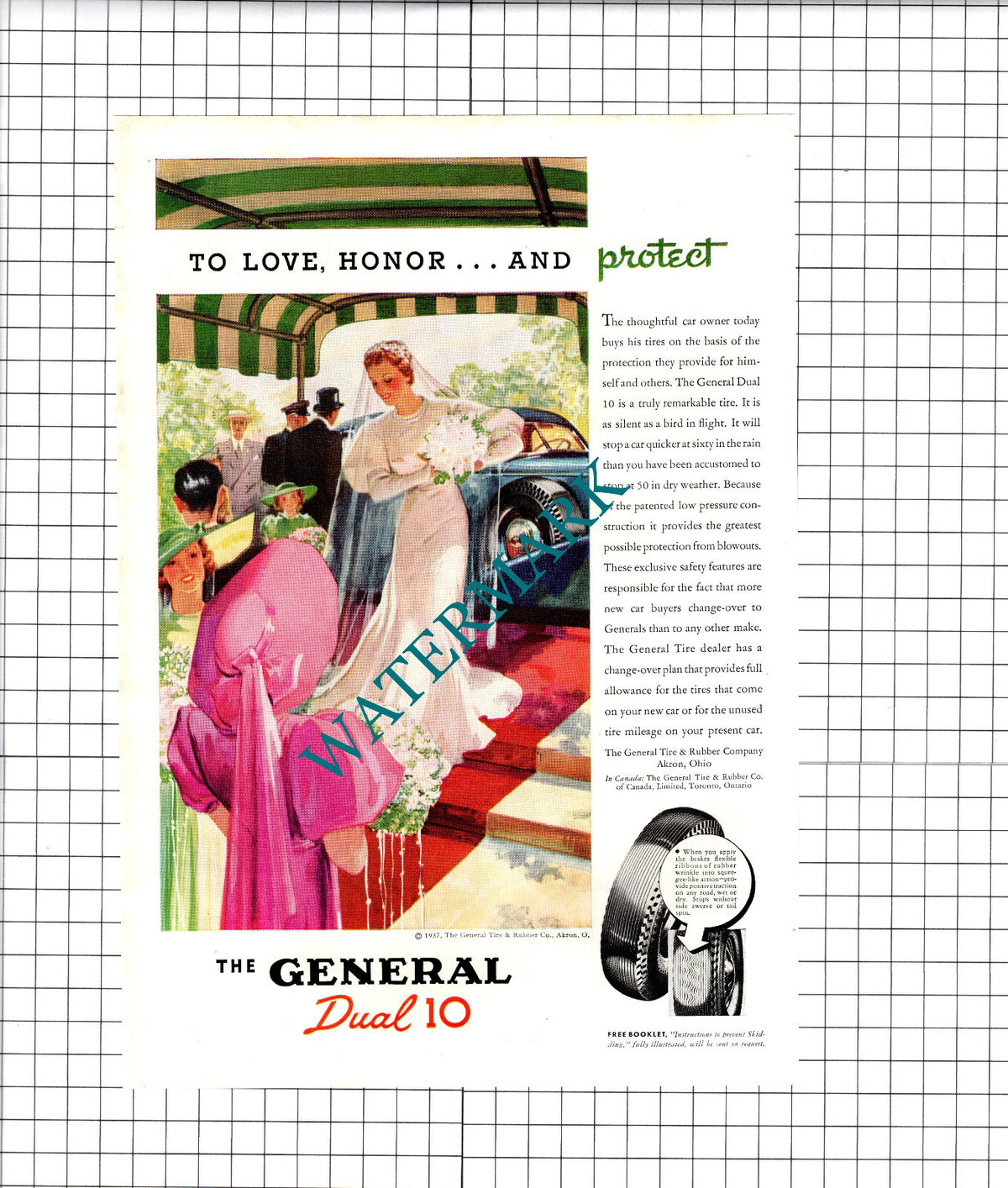The General Tire & Rubber Company Akron Ontario Advert - 1937 Clipping / Print