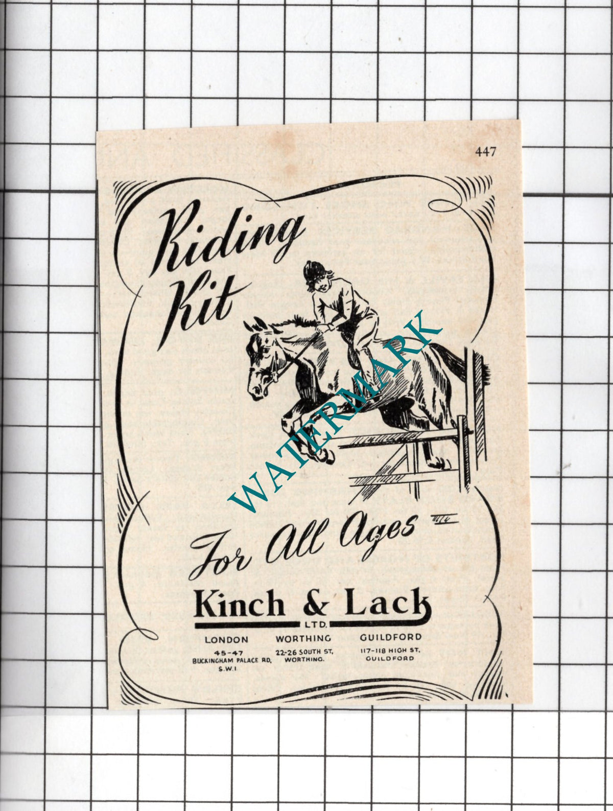 Kinch & Lack Ltd Small Advert - 1949 Clipping