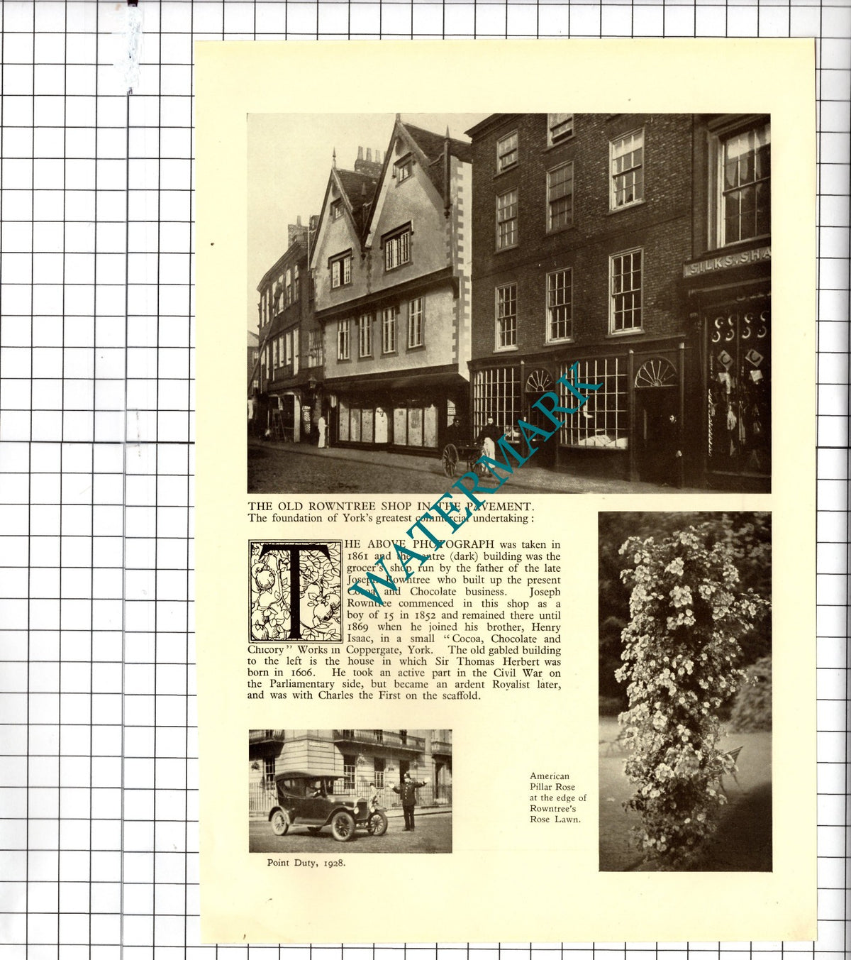 Joseph Rowntree Shop York - 1928 Clipping