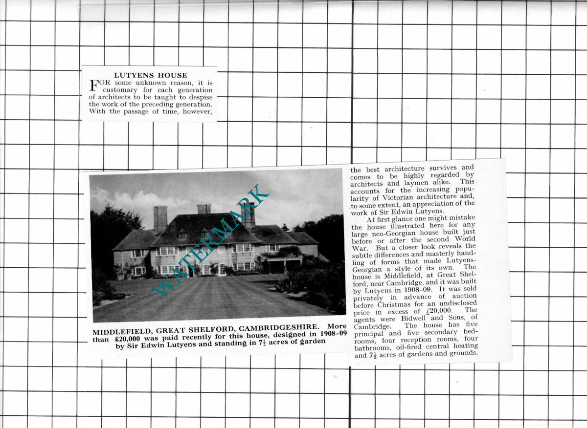 Middlefield Great Shelford Cambridgeshire - 1967 Two-Part Clipping