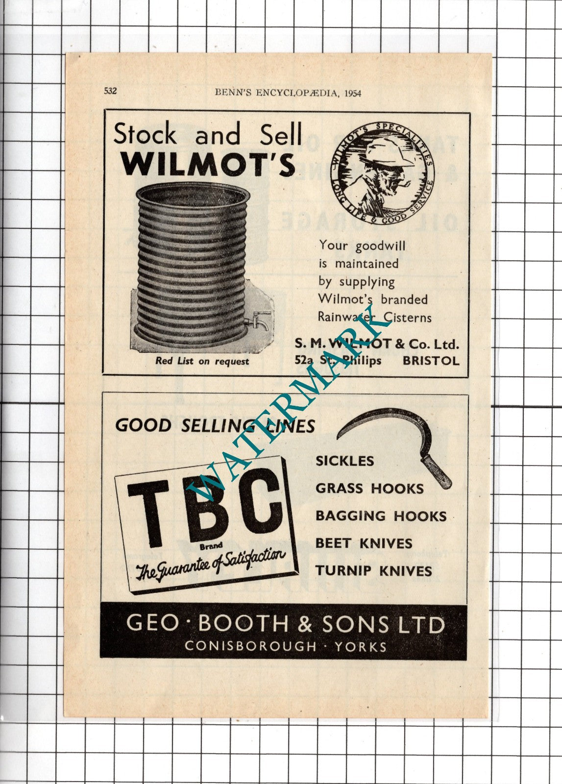 Shipley Metal Working Company Yorkshire / S M Wilmot & Co Bristol - 1954 Advert