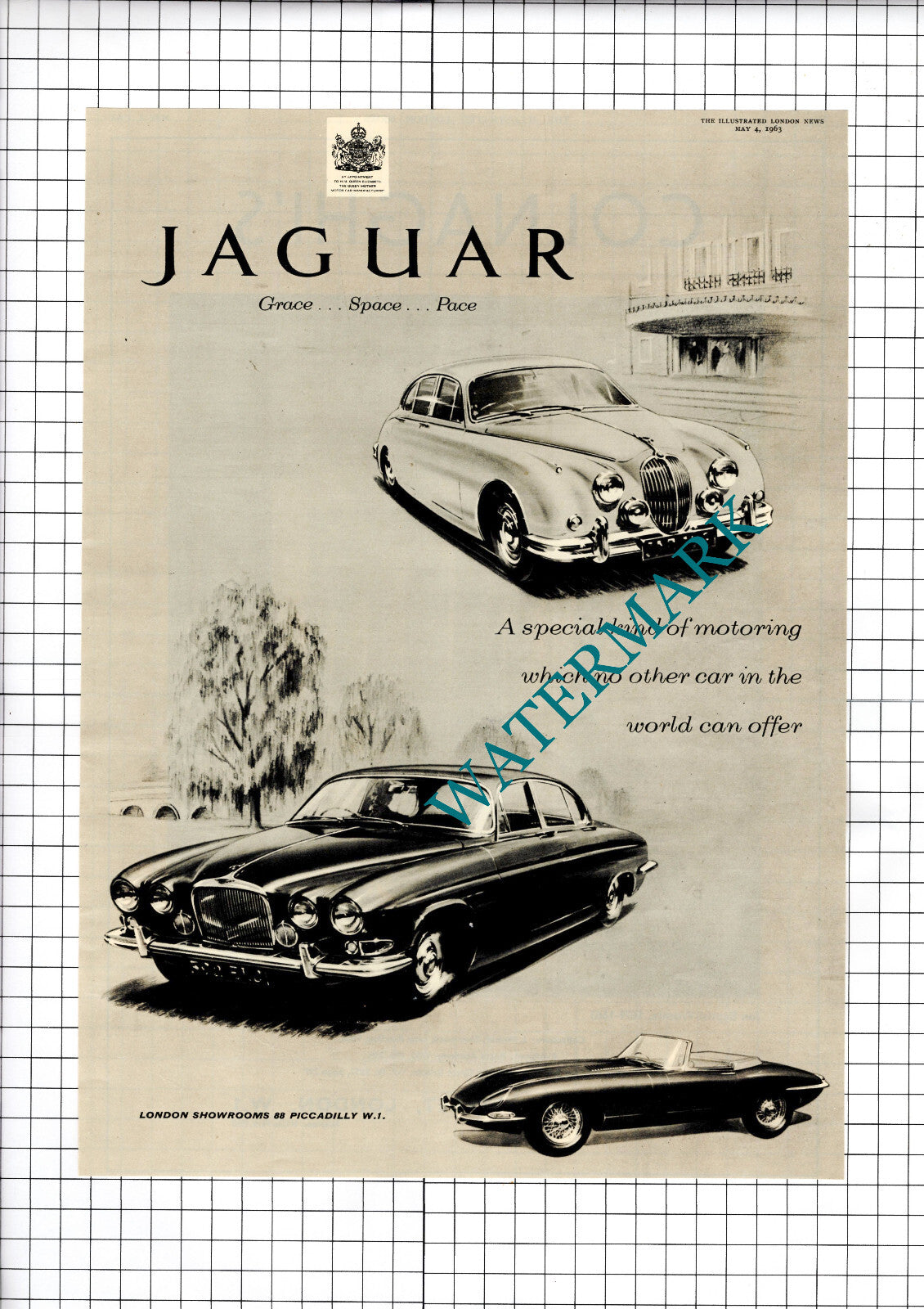 Jaguar Car Advert - 1963 Cutting