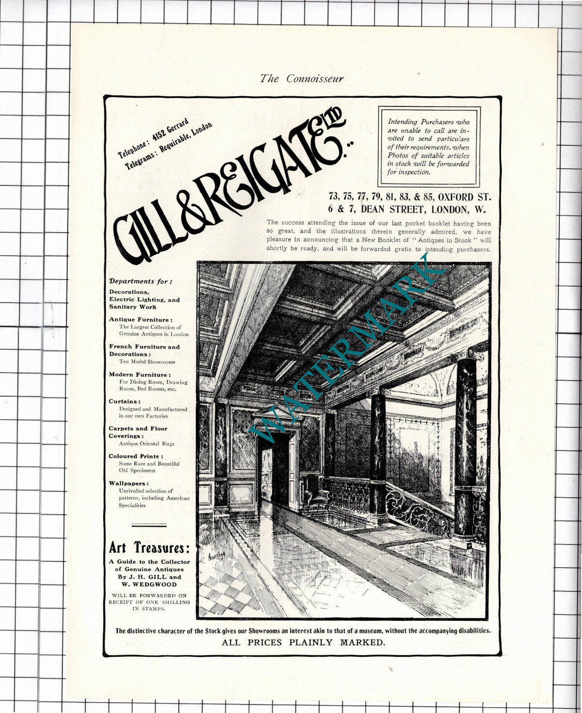 Gill & Reigate Ltd London ADVERT - 1904 Clipping