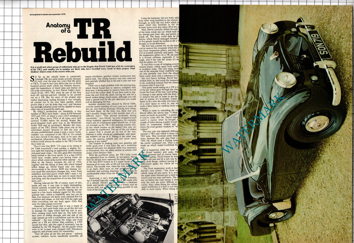 David Tabb Triumph TR2 Car - 1978 Article