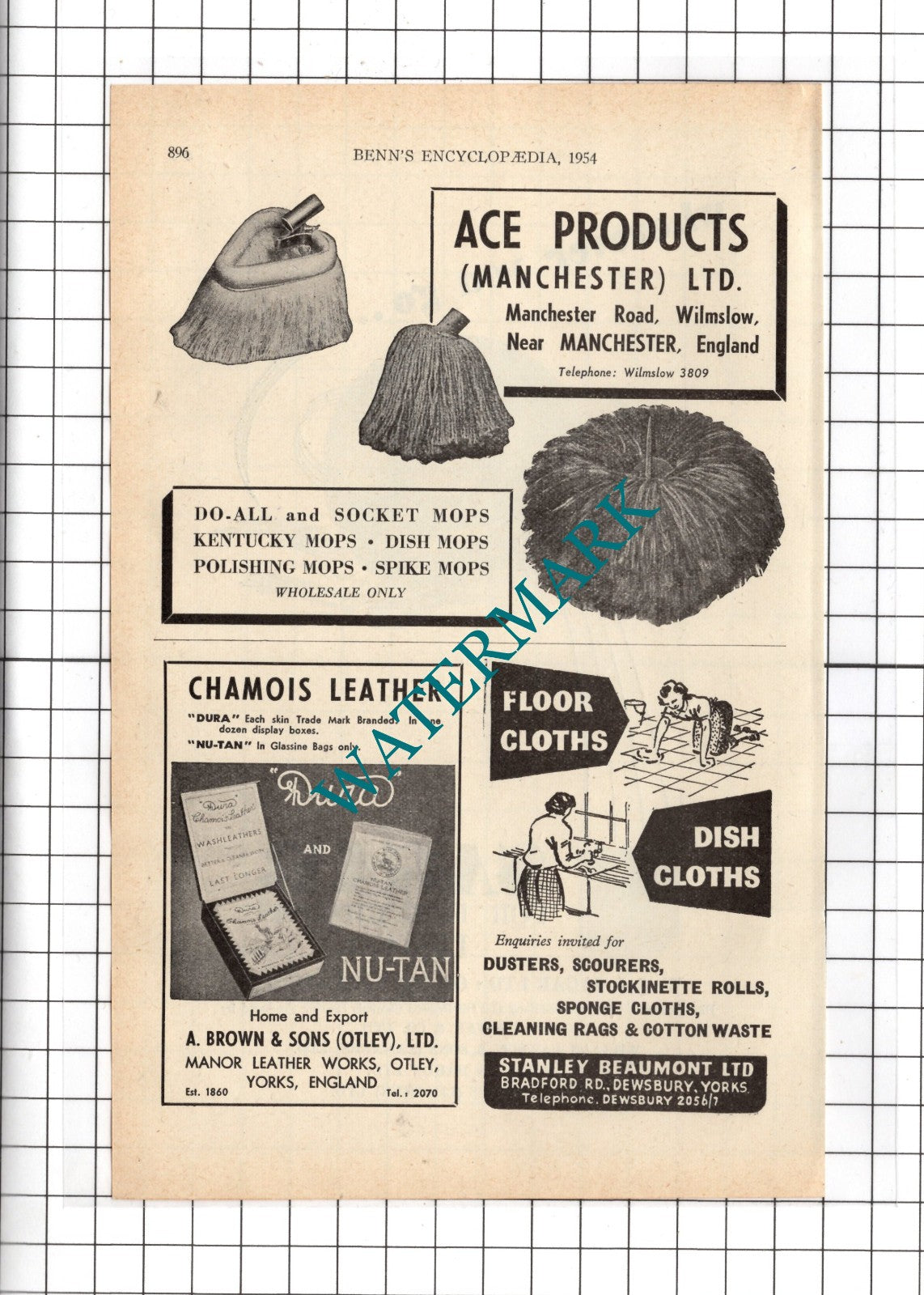 W & J Sagar Ltd Colne Lancashire / A Brown & Sons Otley Ltd - 1954 Advert