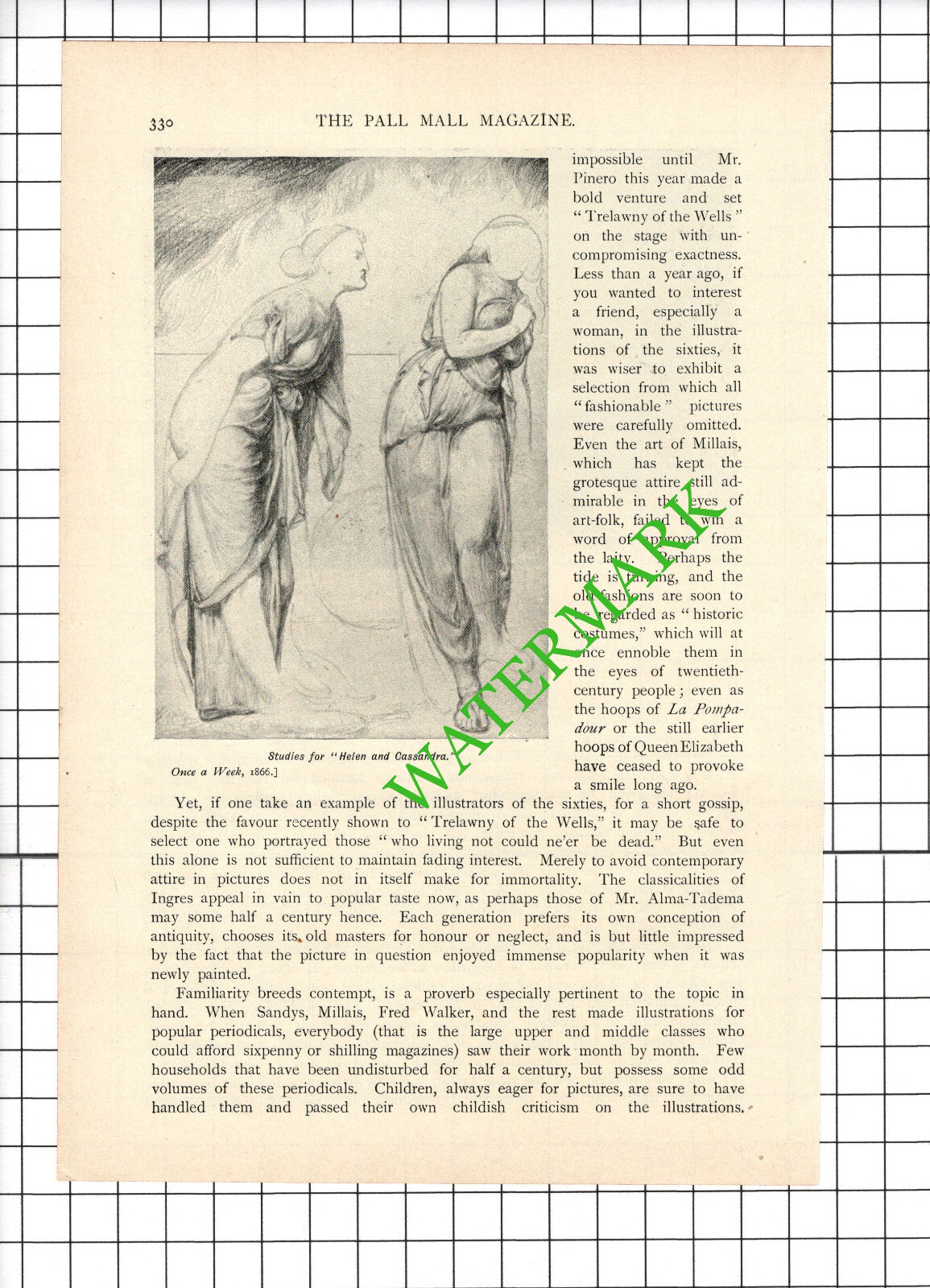 Frederick Sandys Illustrator Gleeson White - 1898 Article