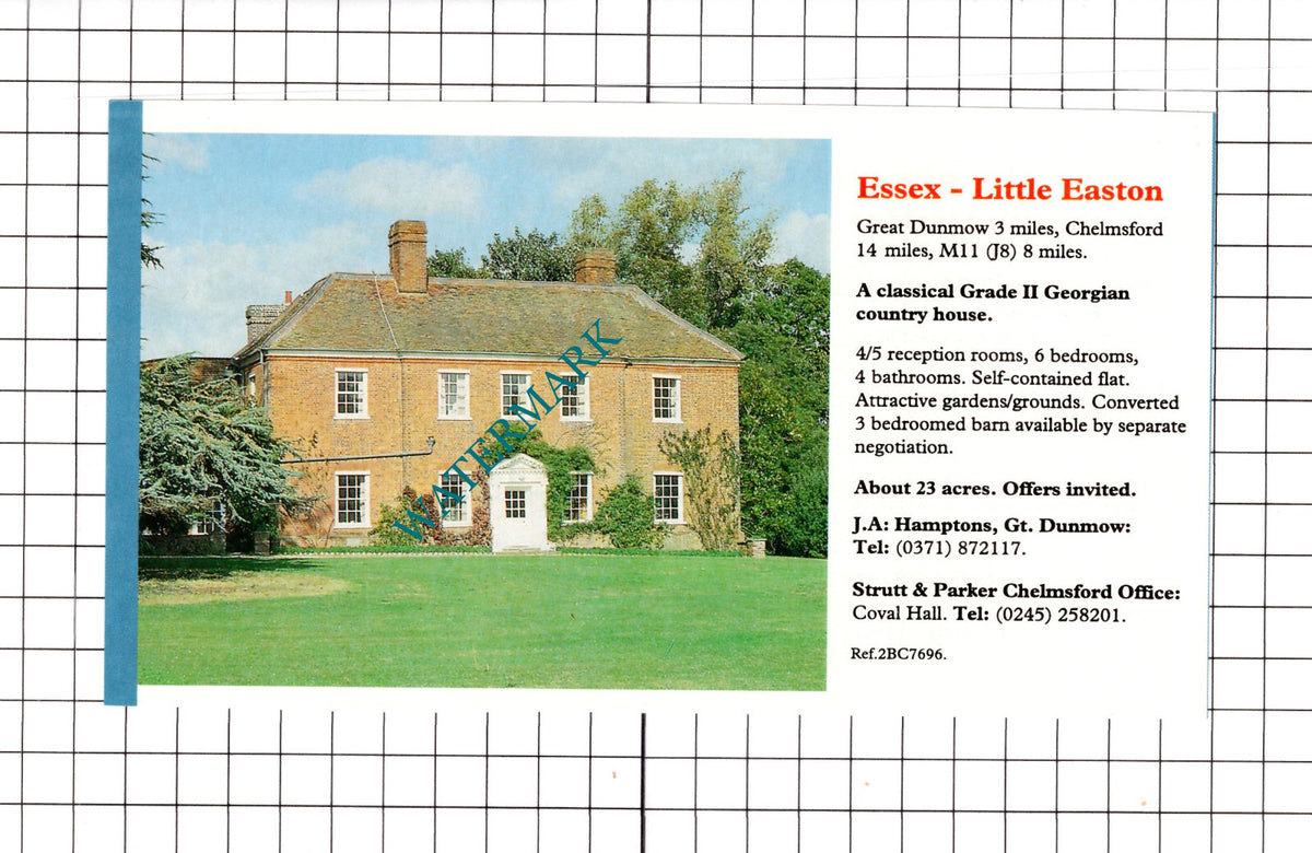 Little Easton Essex House Sale Advert - 1991 Clipping / Print