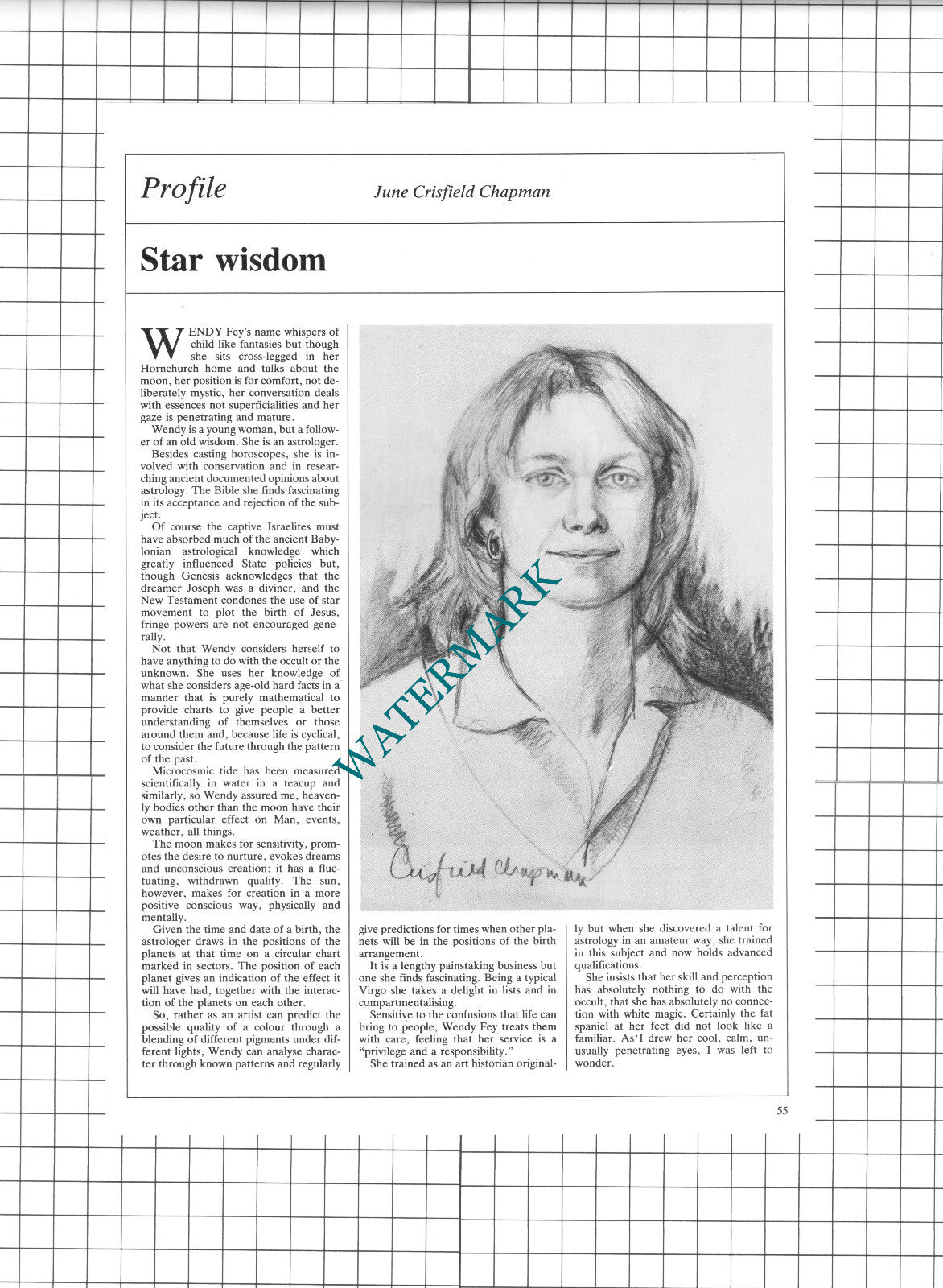 Wendy Fey Hornchurch Essex - 1986 Article