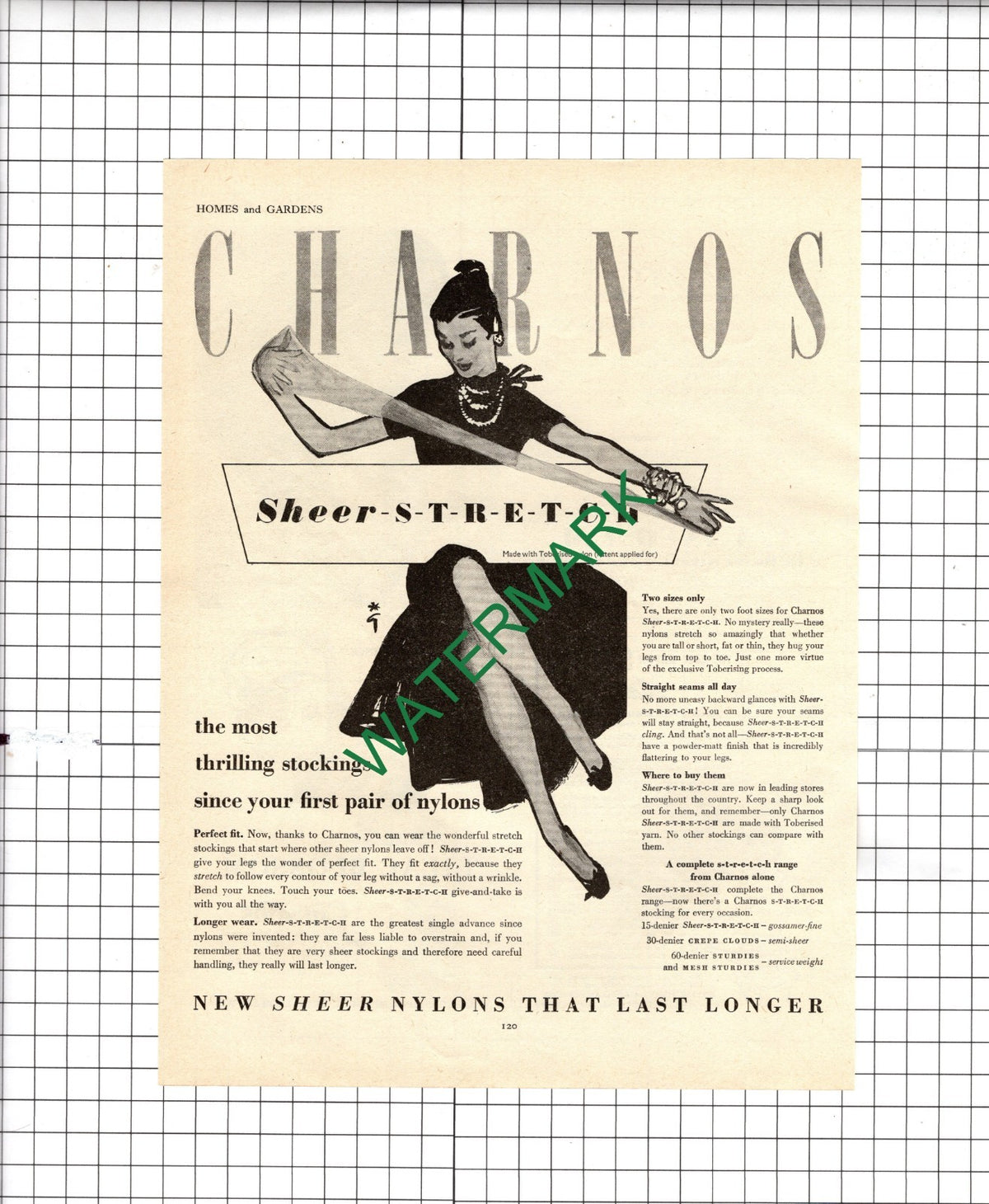 Charnos Stockings - 1955 ADVERT