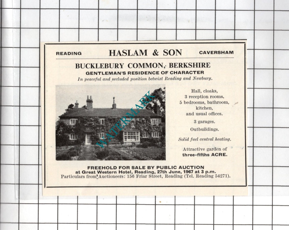 Bucklebury Common Berkshire - 1967 SMALL House Advert