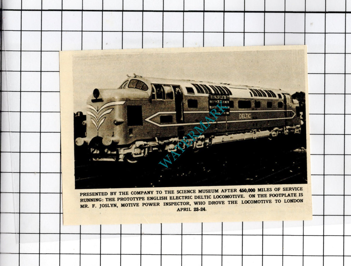 Mr F Joslyn English Electric Delta Locomotive Science Museum - 1963 Cutting
