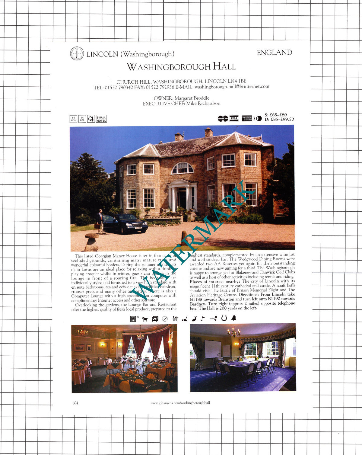 Lower Bache House Kimbolton Wiles / Washingborough Hall Lincoln -2001 Cutting
