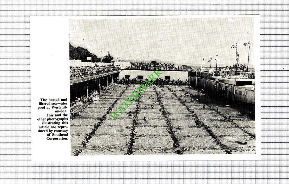 Westcliff-on-Sea Essex Swimming Pool - 1968 Cutting