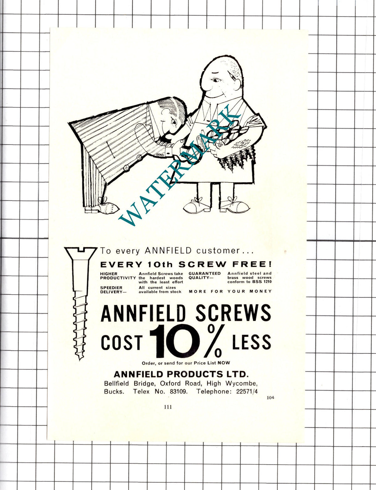 Annfield Products Ltd High Wycombe Buckinghamshire - 1964 Advert