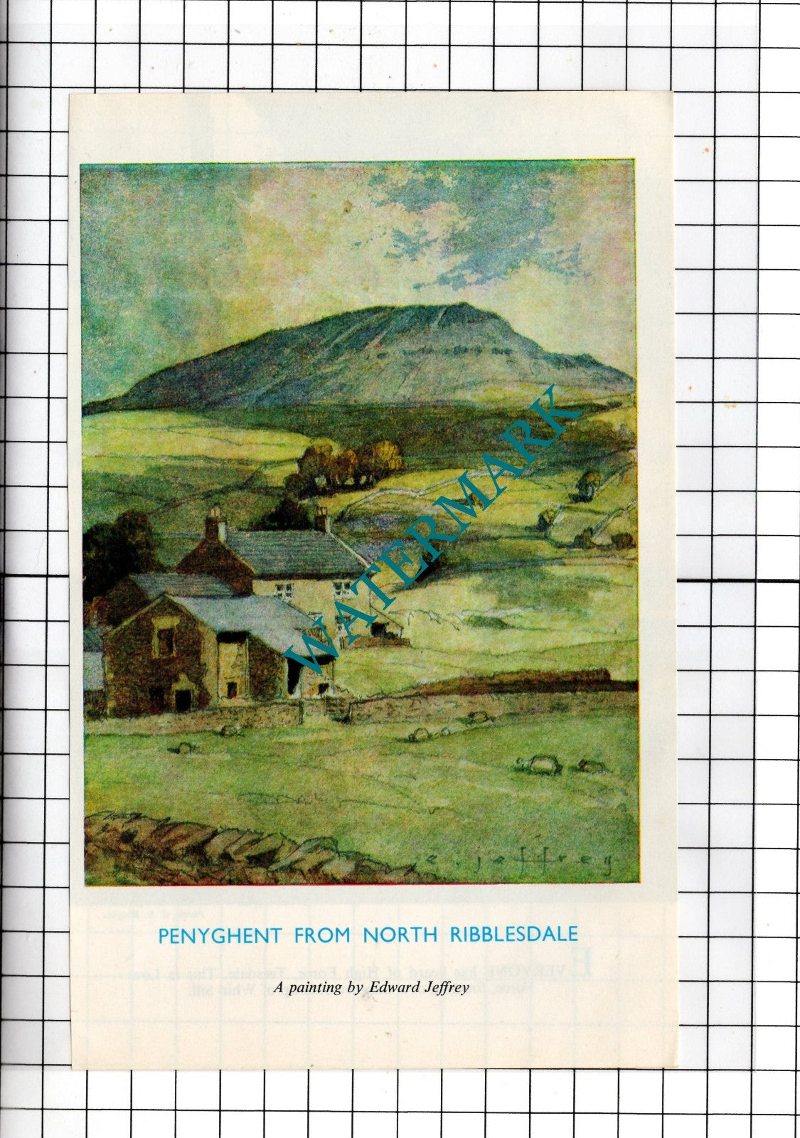Penyghent Pen-y-ghent Yorkshire Dales - 1971 Clipping