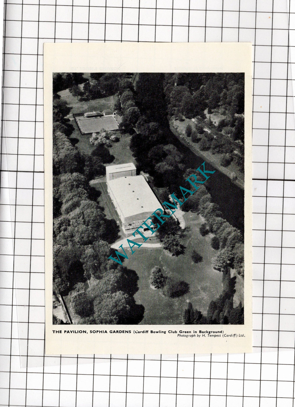 The Pavilion Sophia Gardens Cardiff Wales - 1958 Clipping