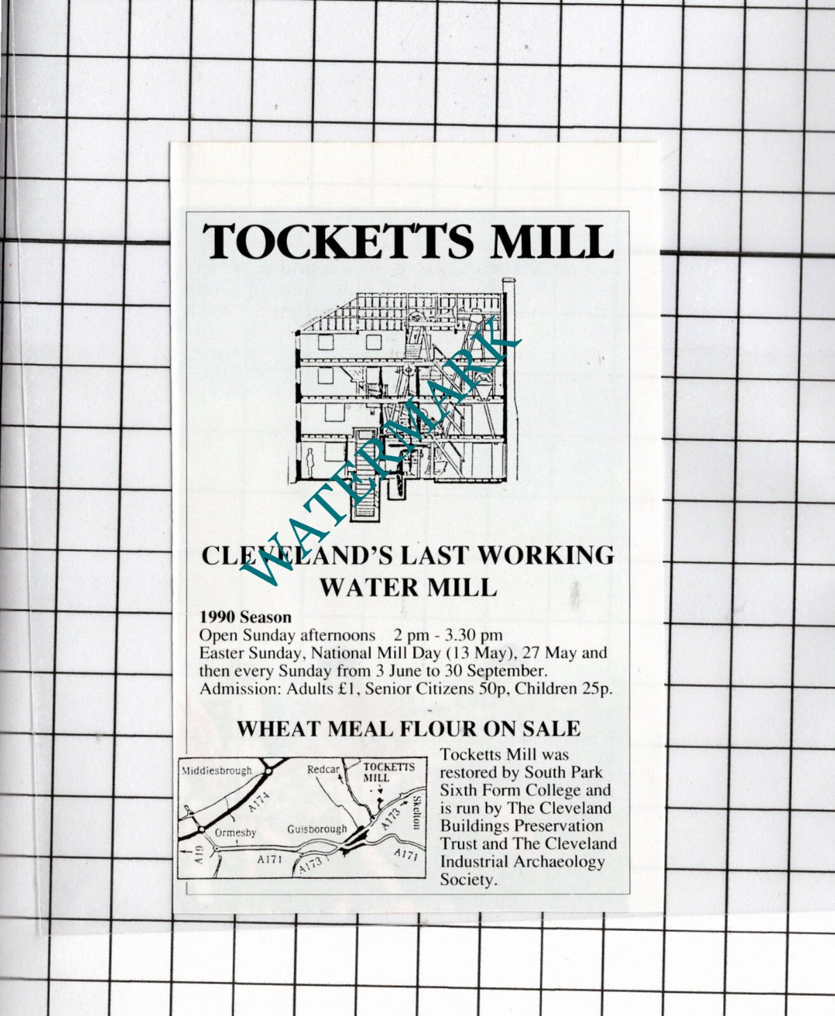 Tocketts Mill Cleveland - 1990 Small Advert