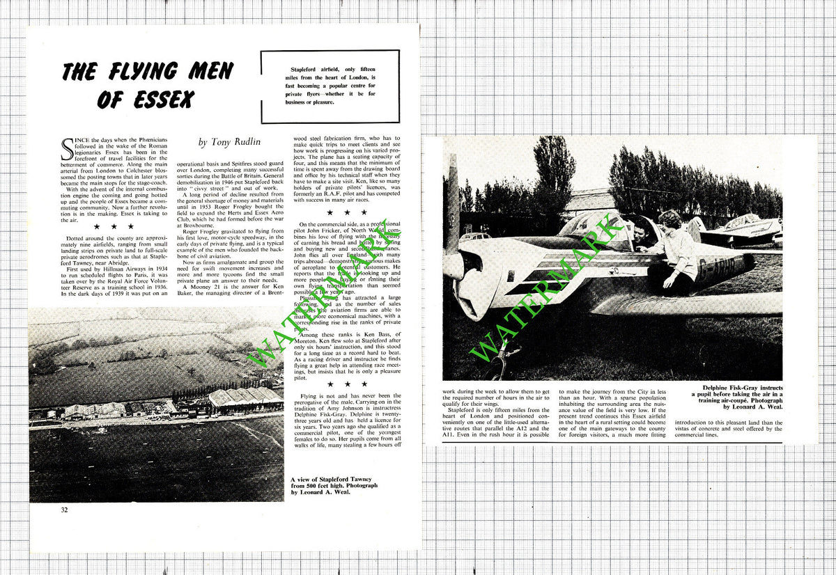 Stapleford Tawney Airfield Delphine Fisk-Gray - 1968 Article