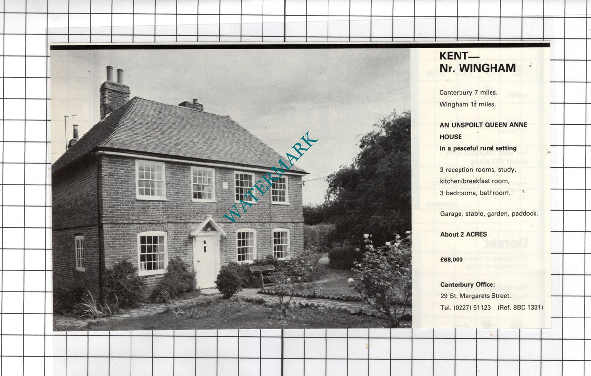 Wingham Kent - 1980 House Sale Advert