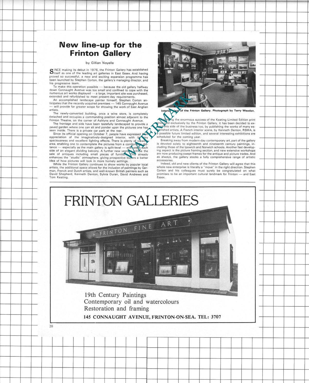 Frinton Galleries Frinton-on-Sea Essex - 1978 Article