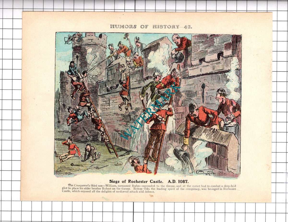 Rochester Castle Siege - c.1921 Clipping / Print