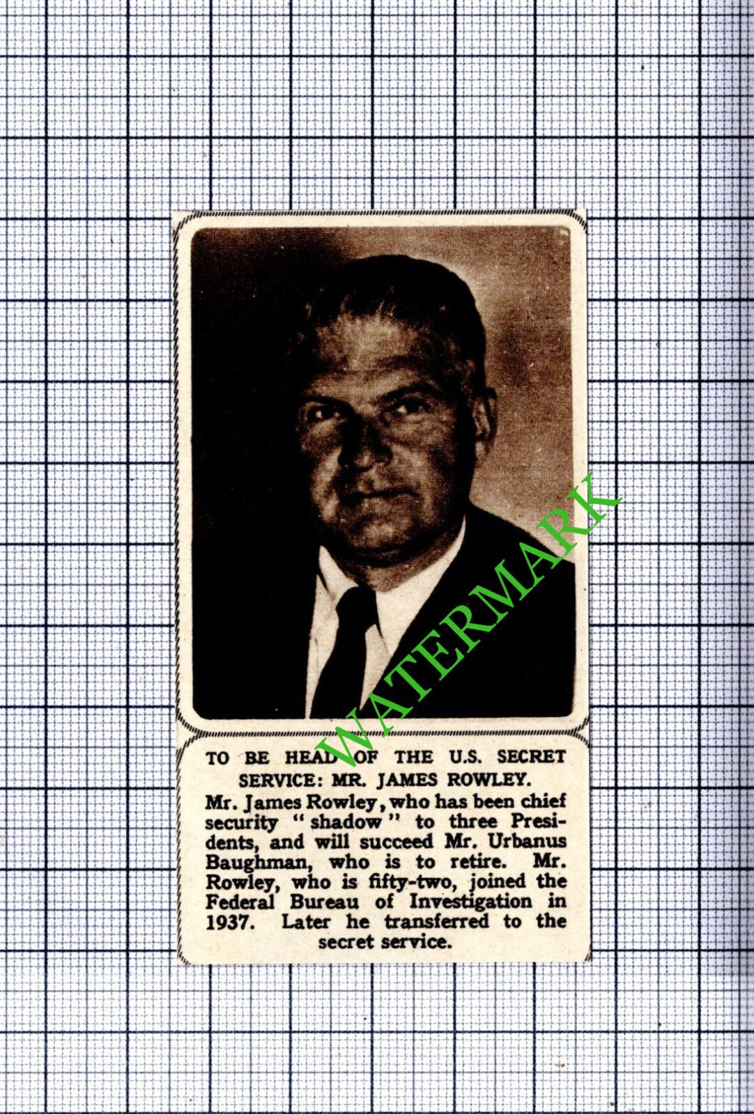 Mr James Rowley - 1961 Small Cutting