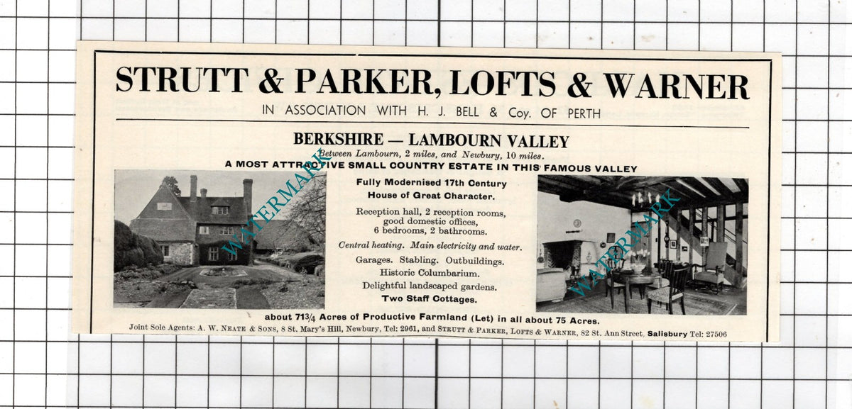 Lambourn Berkshire - 1967 Sale Advert