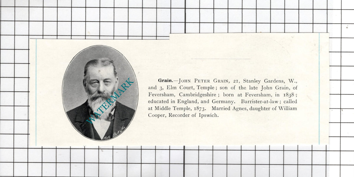 James Hunter Gray Mid Calder / John Peter Grain Feversham - c.1905 Clipping