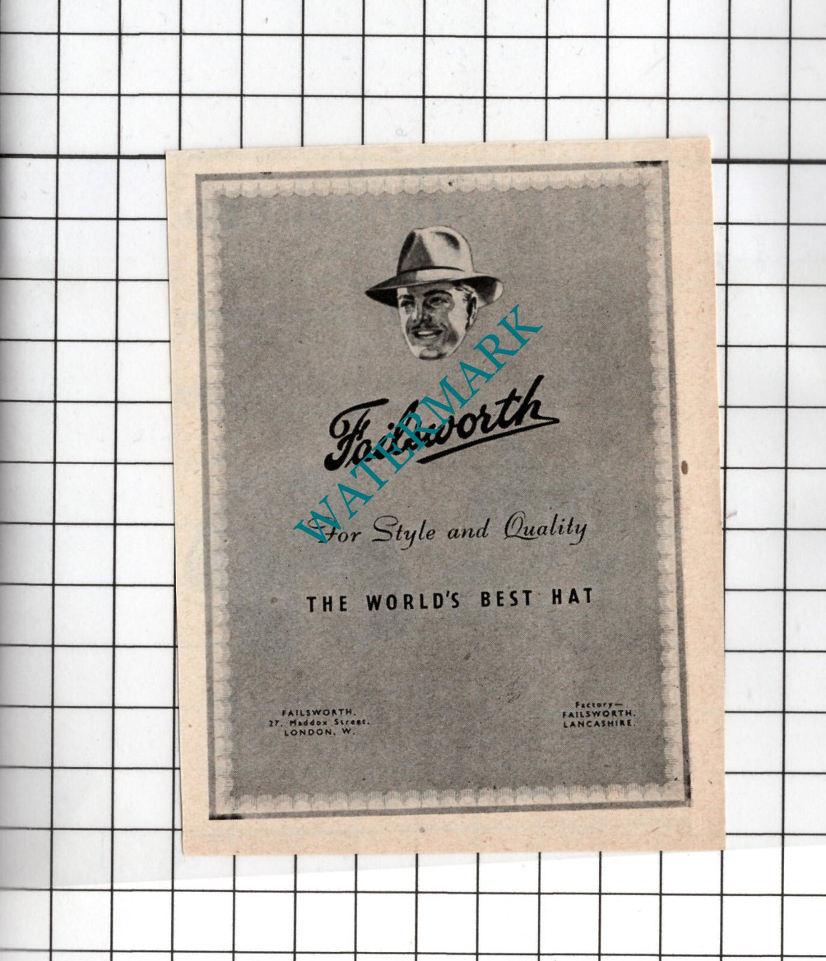 W&H Gidden Ltd Saddlers London / Failsworth Hat ADVERT- 1949 Small Advert