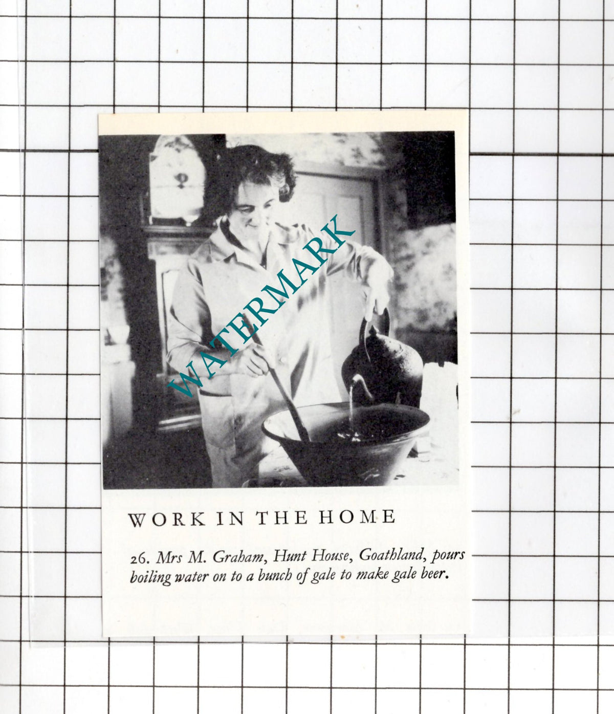 Mrs M Graham Hunt House Goathland Yorkshire - Small Clipping