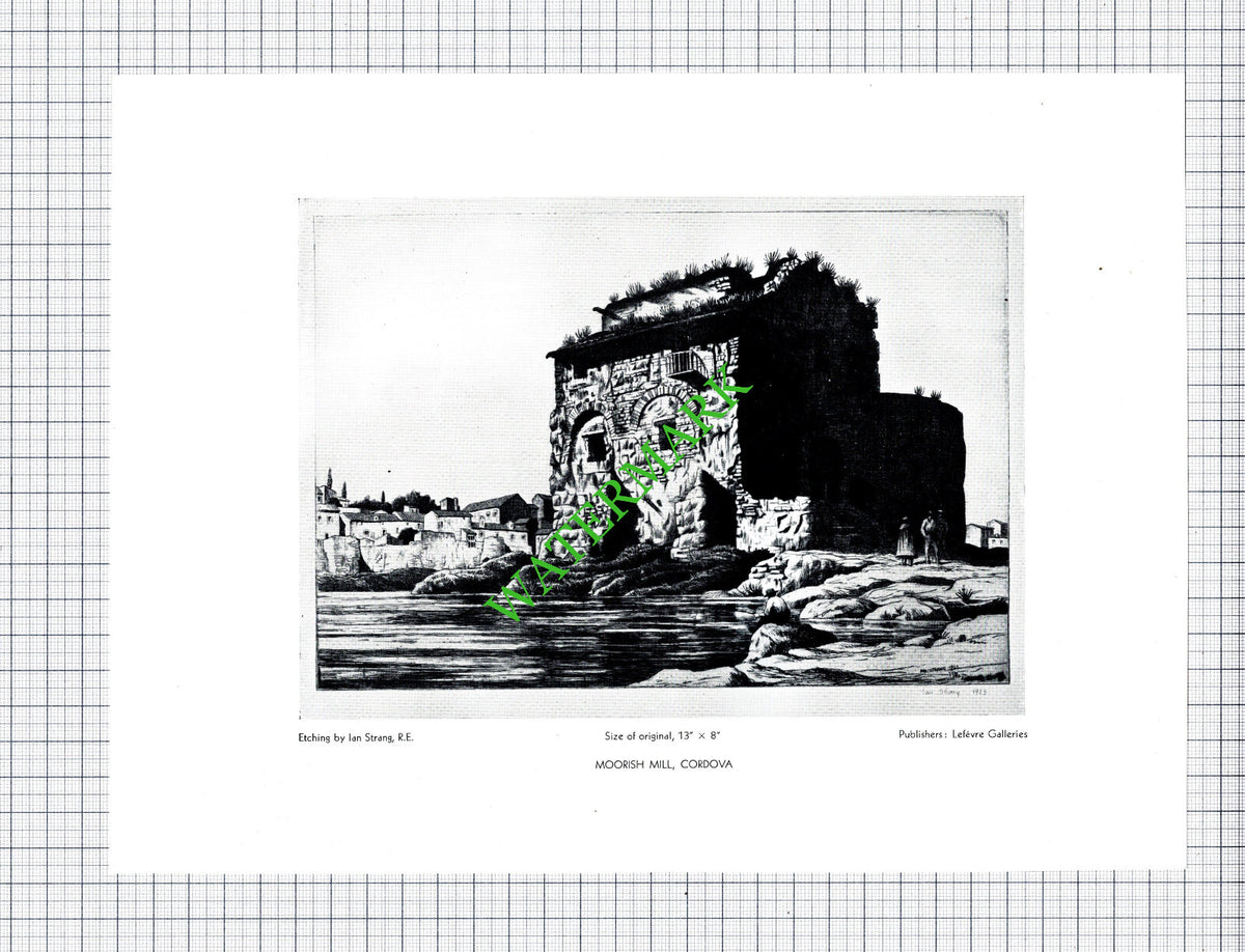 Moorish Mill Cordova Ian Strang - 1931 Cutting / Print